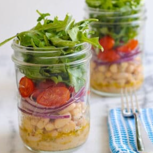 Marinated White Bean Salad Jar